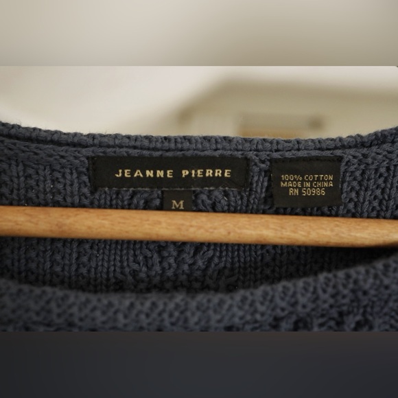 100% Cotton Navy Cable Knit Sweater - Picture 5 of 5